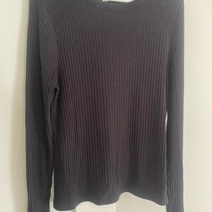 BP Black Ribbed Crew Neck Sweater